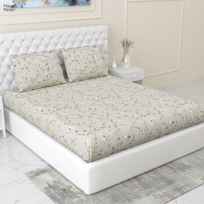 Celebration Gift Set of 7- Bed Sheet & Towel Set, Ivory