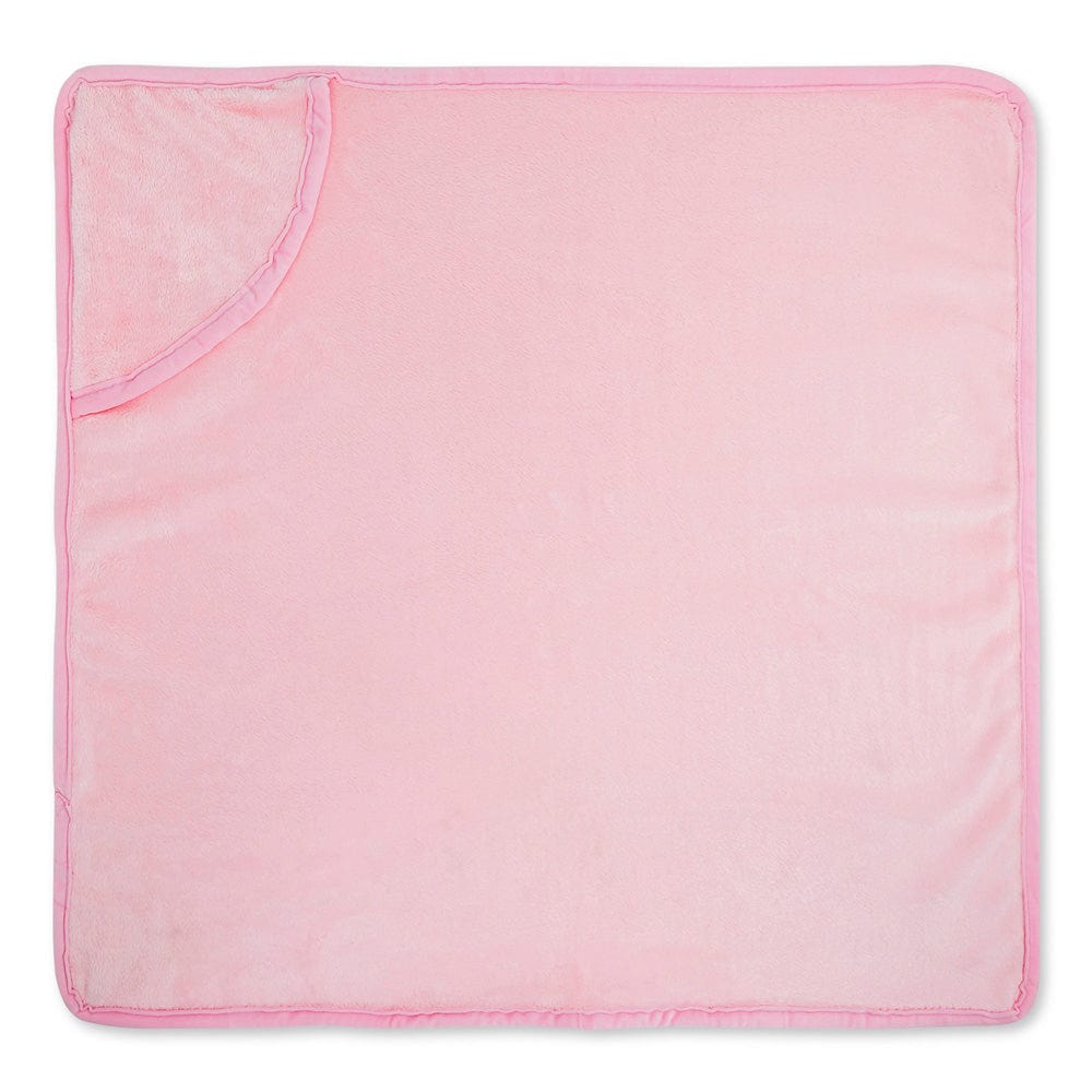 Super Soft Plush Baby hooded Flannel Blanket, Baby Pink