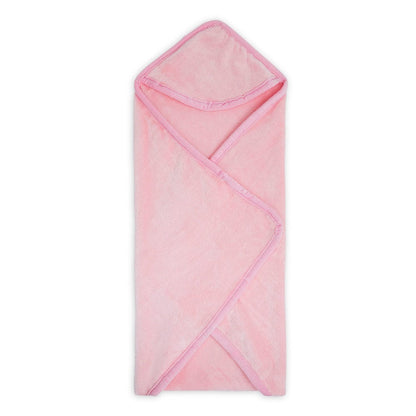 Super Soft Plush Baby hooded Flannel Blanket, Baby Pink