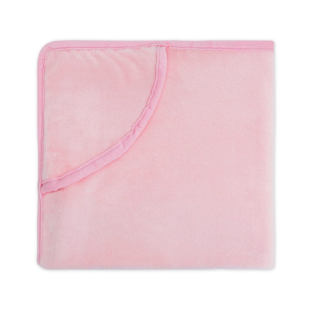 Super Soft Plush Baby hooded Flannel Blanket, Baby Pink