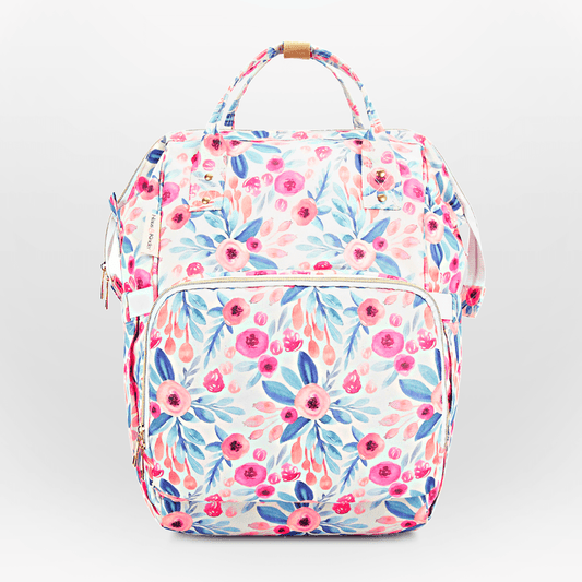 Chic Diaper Bag Backpack for New Parents (Capacity - 20L) , Bold Floral