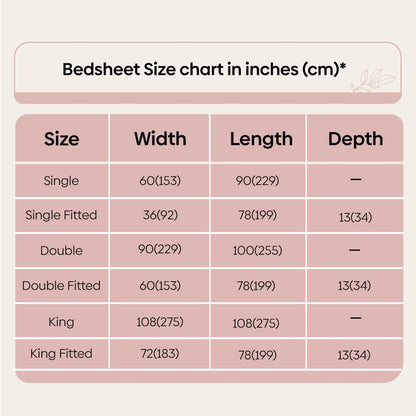 Cottage Core Blush 100% Cotton Bedsheet, 186 TC