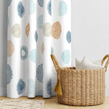 Round Rhythms Blue Curtain Set