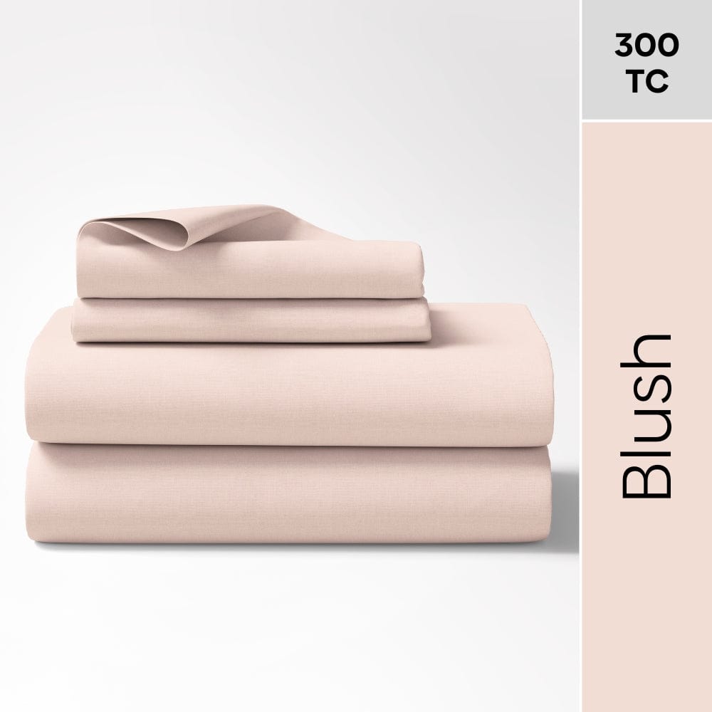 Blush 100% Cotton Bedsheet, 300 TC