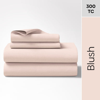 Blush 100% Cotton Bedsheet, 300 TC