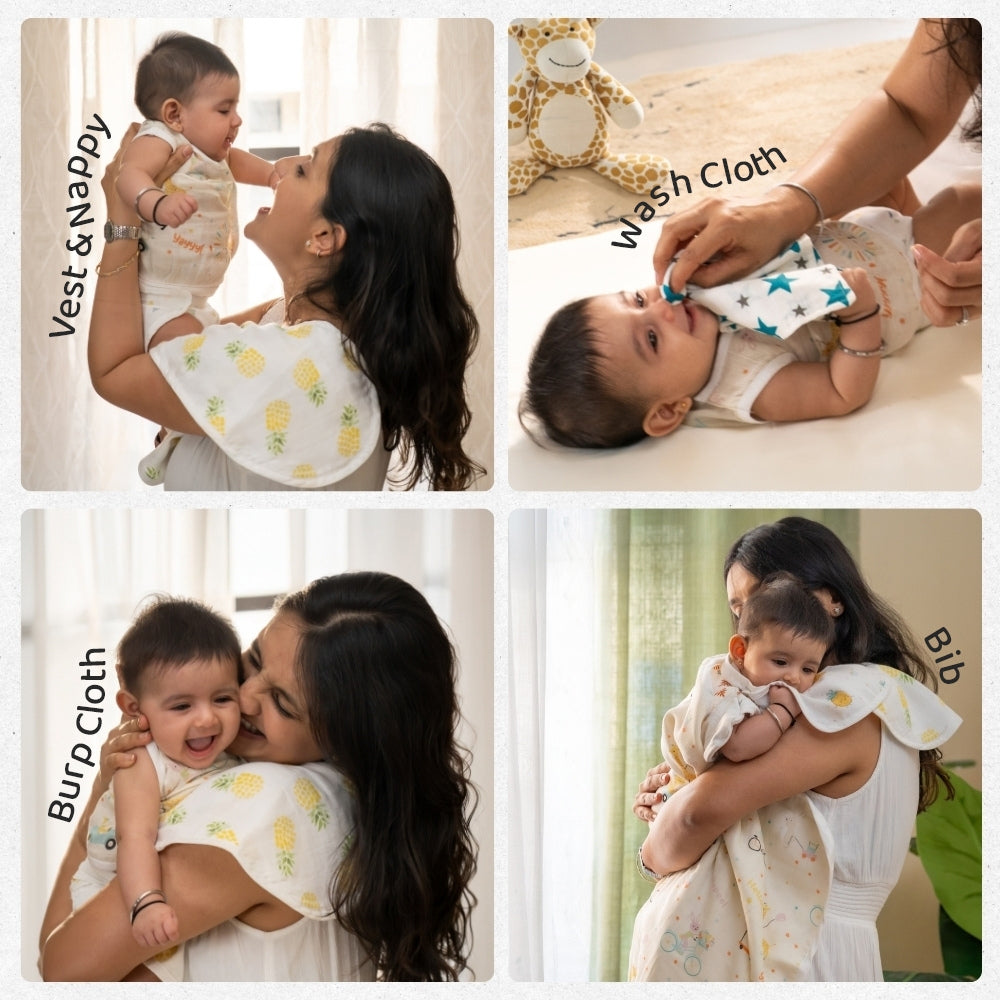 Box Of Love Baby Essentials  I Perfect Baby Shower Gift Pack I – Jungle Joy Edit (Pack of 10)