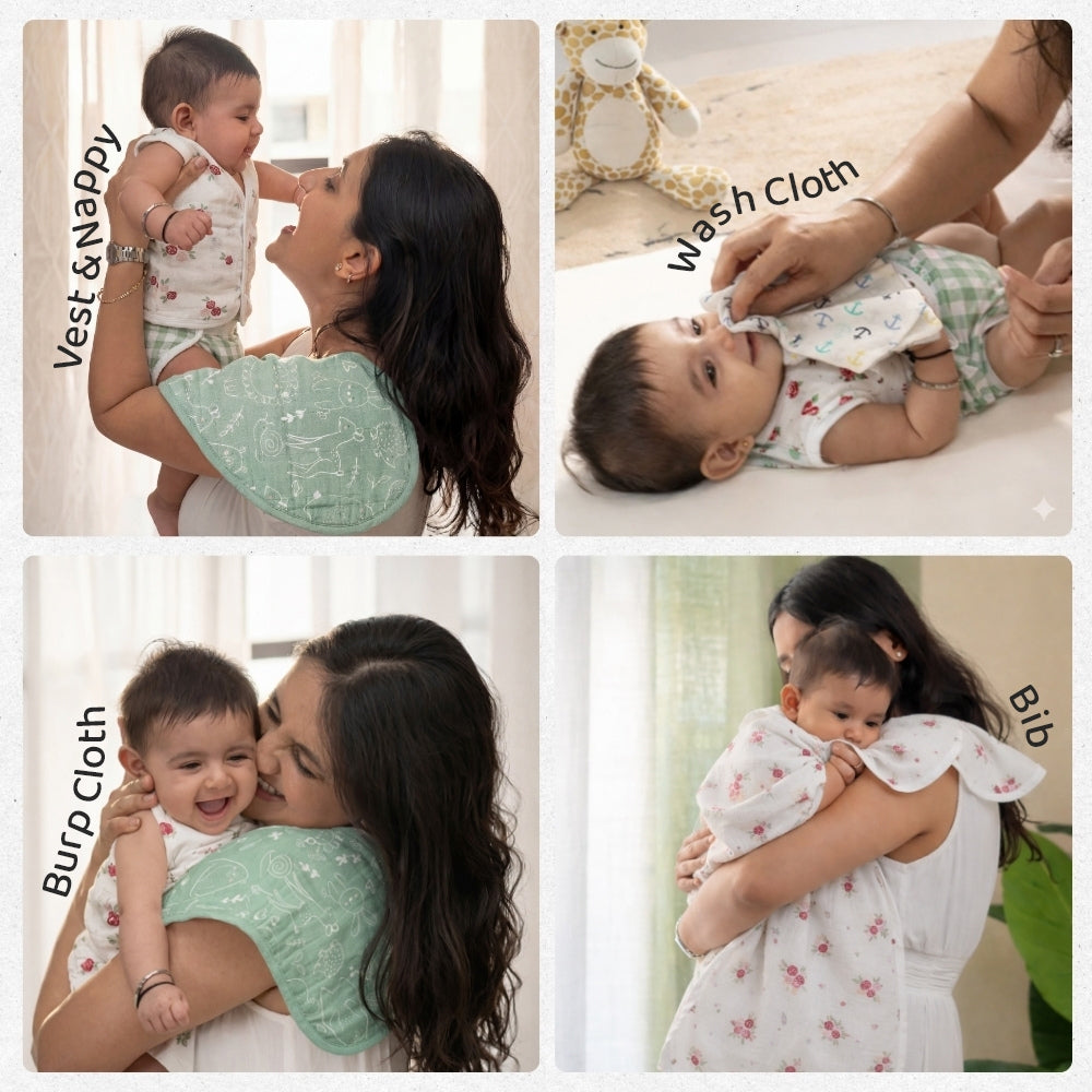 Box Of Love Baby Essentials  I Perfect Baby Shower Gift Pack I – Scarlet on Adventure Edit (Pack of 10)