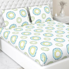 Radiant Circles 100% Cotton Double Bedsheet, 144 TC - Bedsheets | haus & kinder