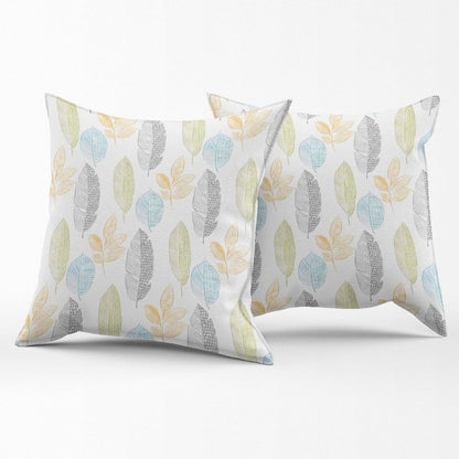 Aqua Foliage Cushion Cover