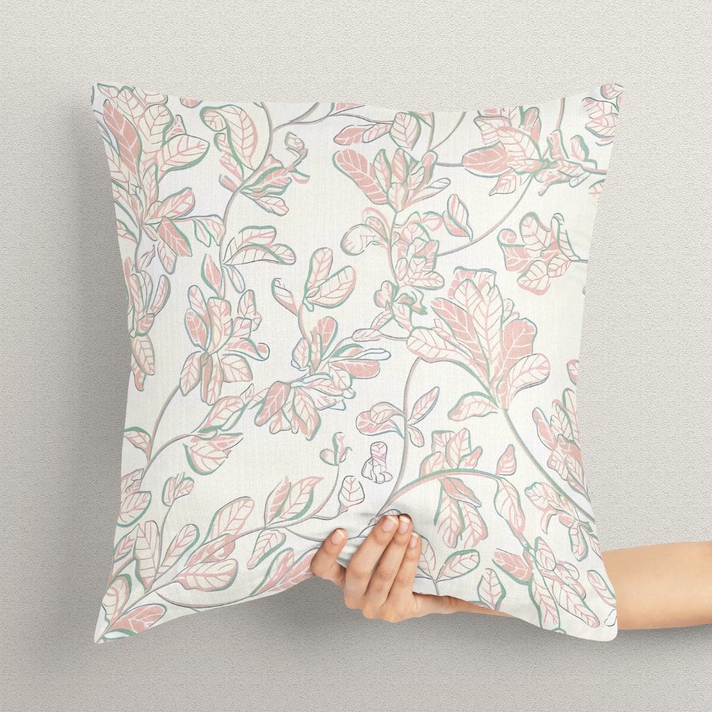 Leaf Canopy Blush Cushion Cover