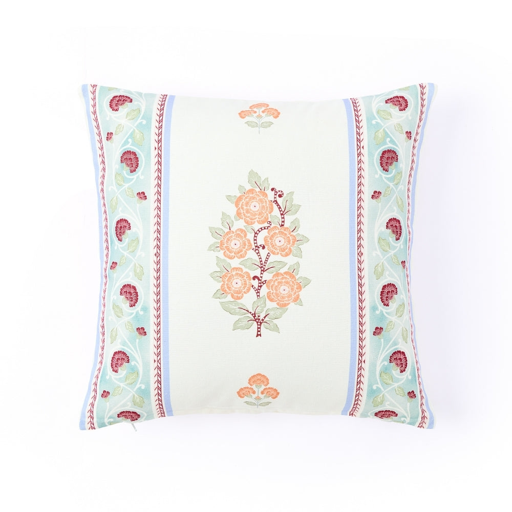 Orchid Courtyard Charm 100% Cotton Cushion Covers, Pack of 2