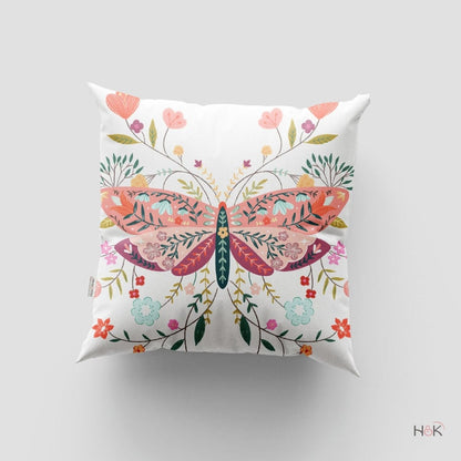 Digital Printed 100% Cotton duck cushion covers, set of 2, Floral Charm