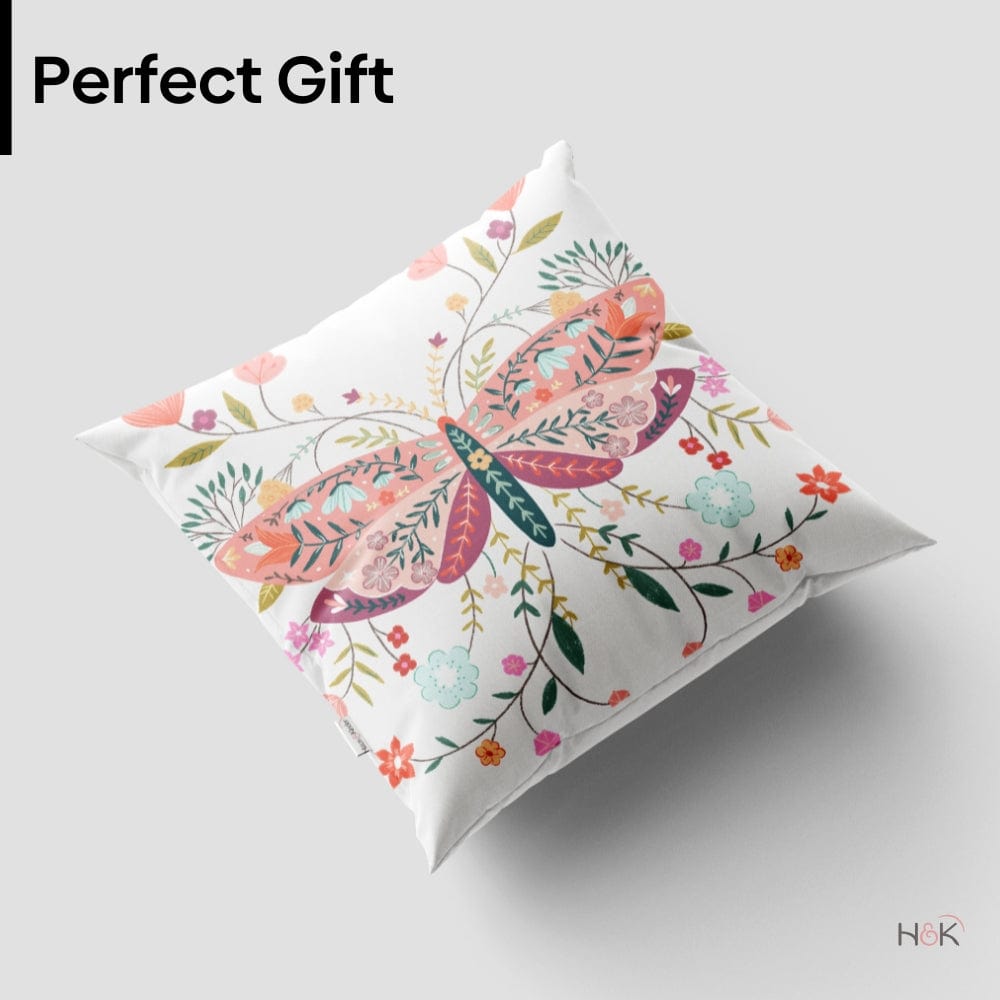 Digital Printed 100% Cotton duck cushion covers, set of 2, Floral Charm