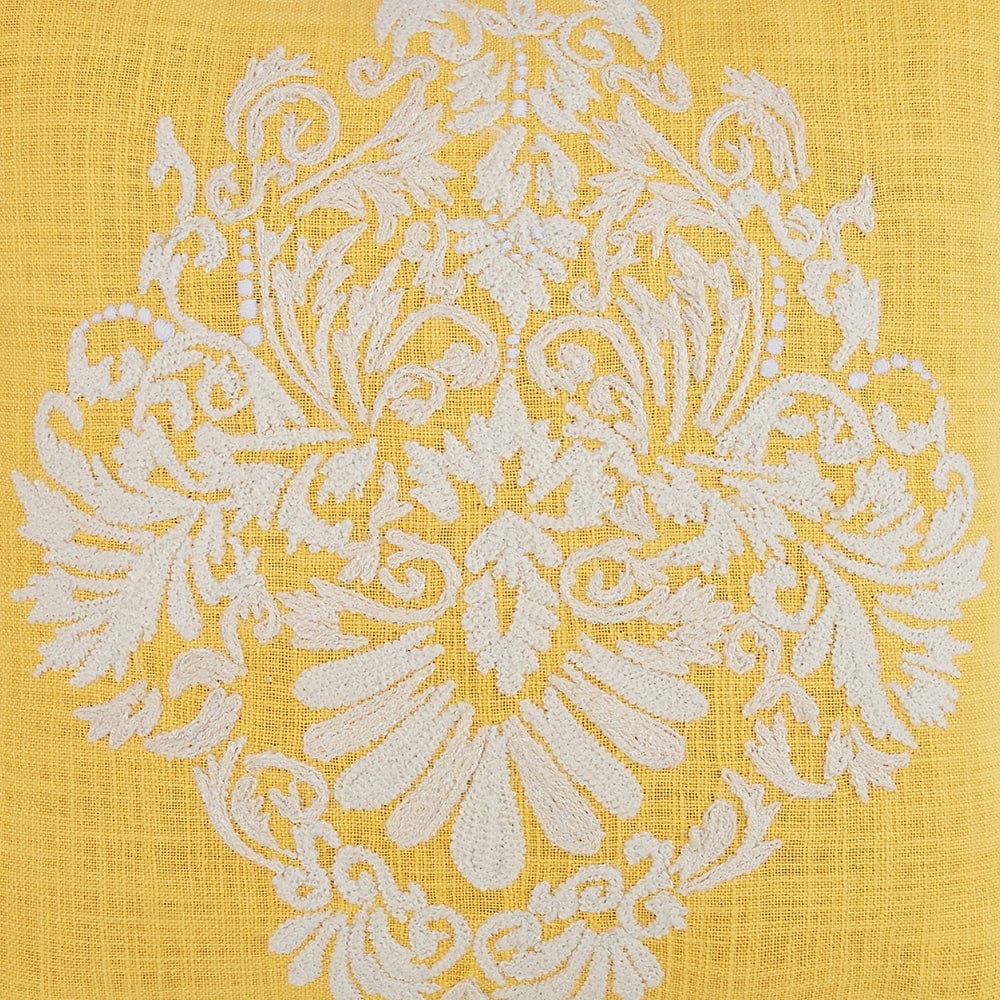 Embroidered Decorative Cushion Cover, Regal Radiance