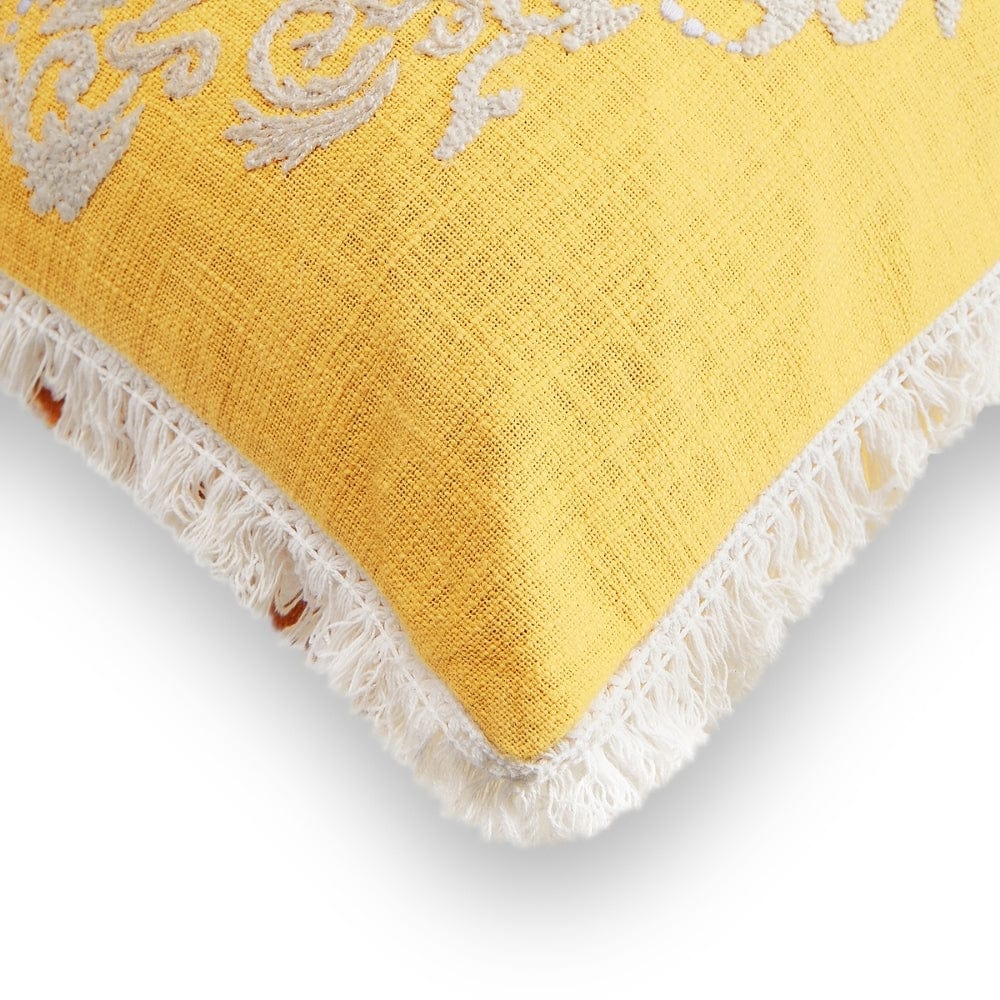 Embroidered Decorative Cushion Cover, Regal Radiance