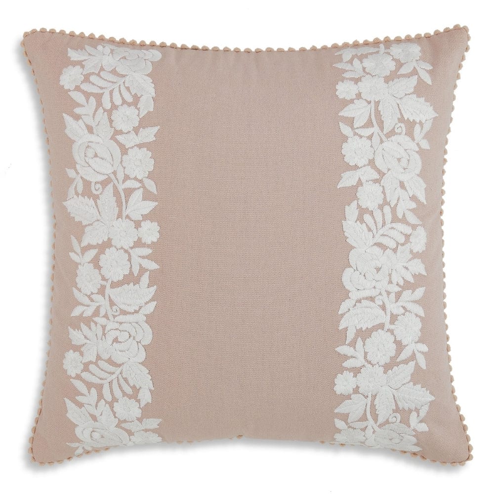 Embroidered Decorative Cushion Cover, Lacewood Elegance Bunch