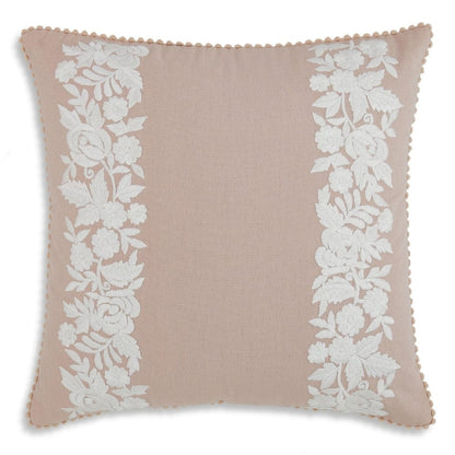 Embroidered Decorative Cushion Cover, Lacewood Elegance Bunch