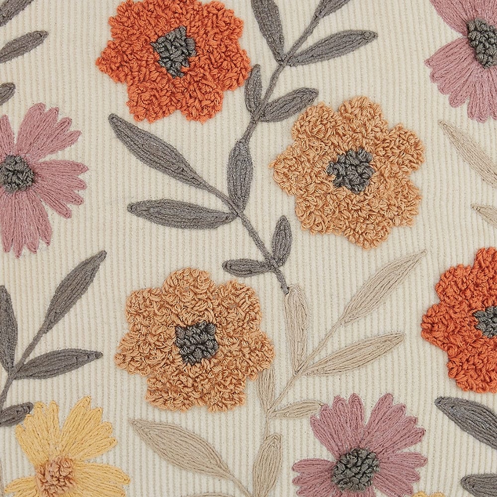 Embroidered Decorative Cushion Cover, Autumn Garden