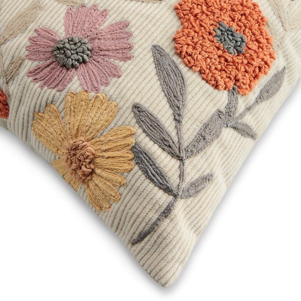 Embroidered Decorative Cushion Cover, Autumn Garden