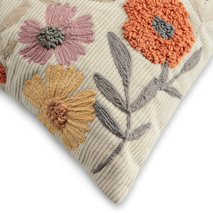 Embroidered Decorative Cushion Cover, Autumn Garden