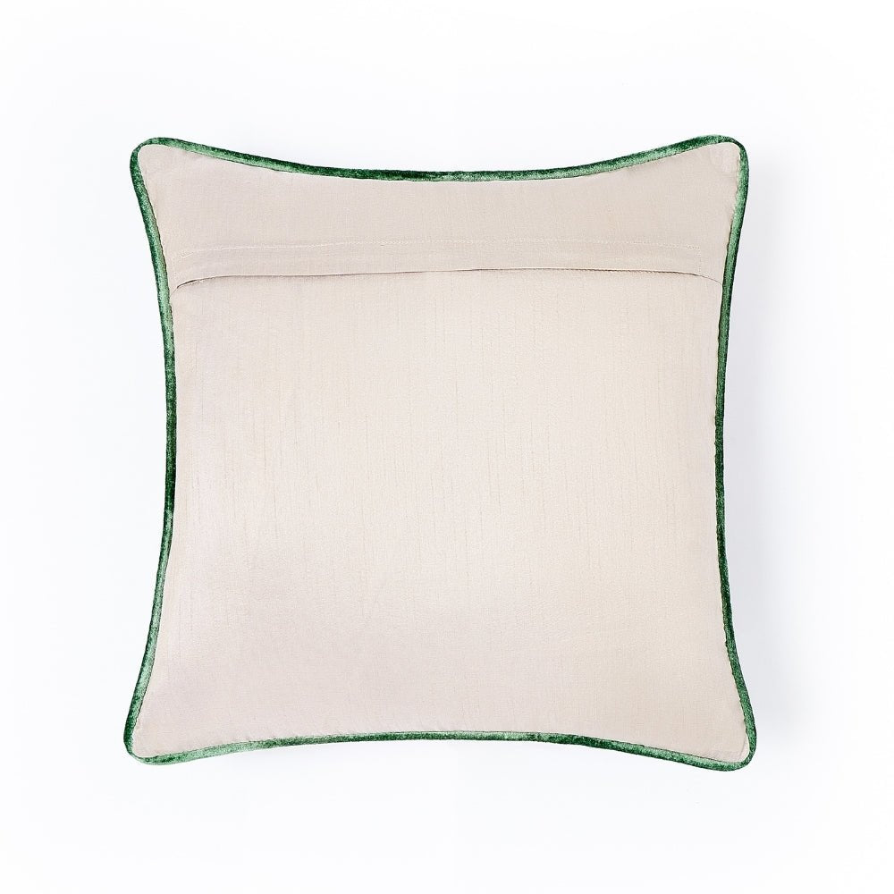 Rose Bower Embroidered Cushion Cover Pack of 1, Pink - Cushion Covers | haus & kinder