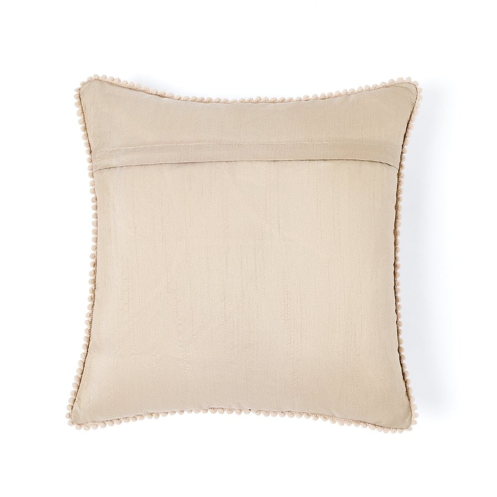 Arbor Wing Embroidered Cushion Cover Pack of 1, Beige - Cushion Covers | haus & kinder