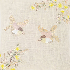 Arbor Wing Embroidered Cushion Cover Pack of 1, Beige - Cushion Covers | haus & kinder