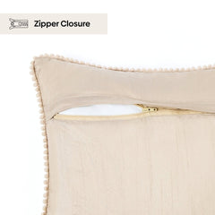 Arbor Wing Embroidered Cushion Cover Pack of 1, Beige - Cushion Covers | haus & kinder