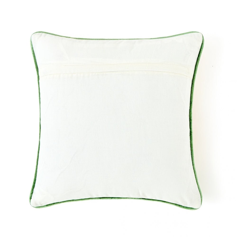 Bloom Floral Embroidered Cushion Cover Pack of 1, Mustard - Cushion Covers | haus & kinder