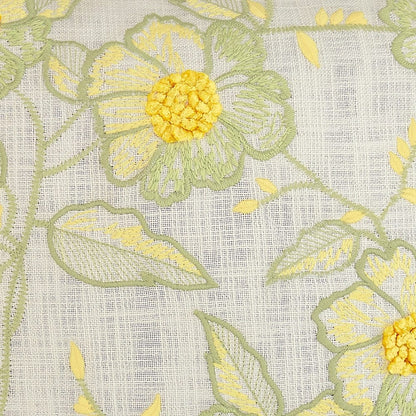 Embroidered Decorative Cushion Cover, Honeydew Harmony