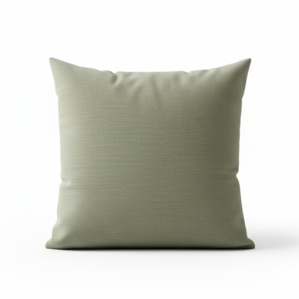 Earthstone Cotton Solid Cushion Covers, Oil Green & Pink Stone
