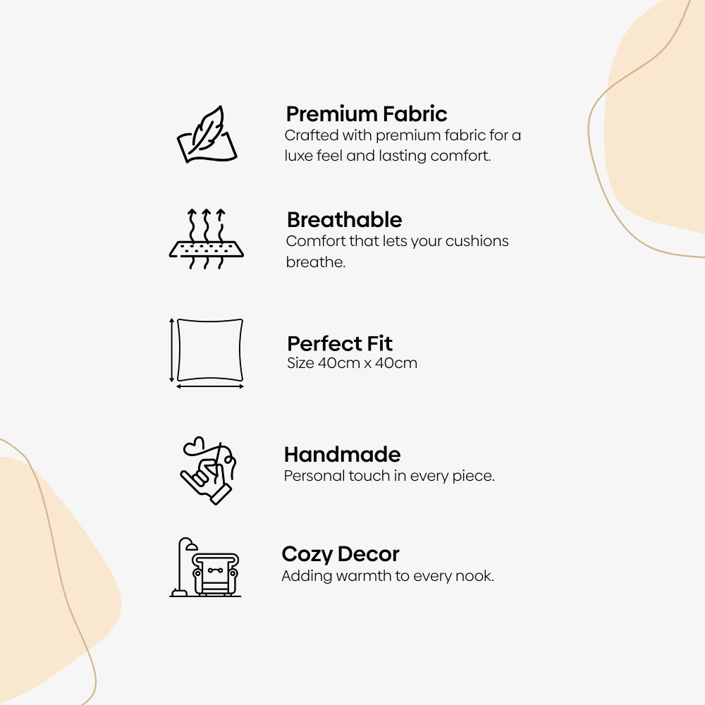 Earthstone Cotton Solid Cushion Covers, Brown