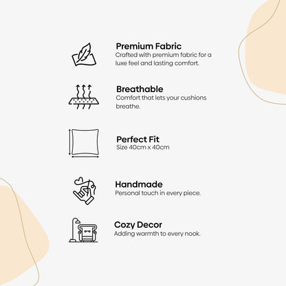 Earthstone Cotton Solid Cushion Covers, Blue