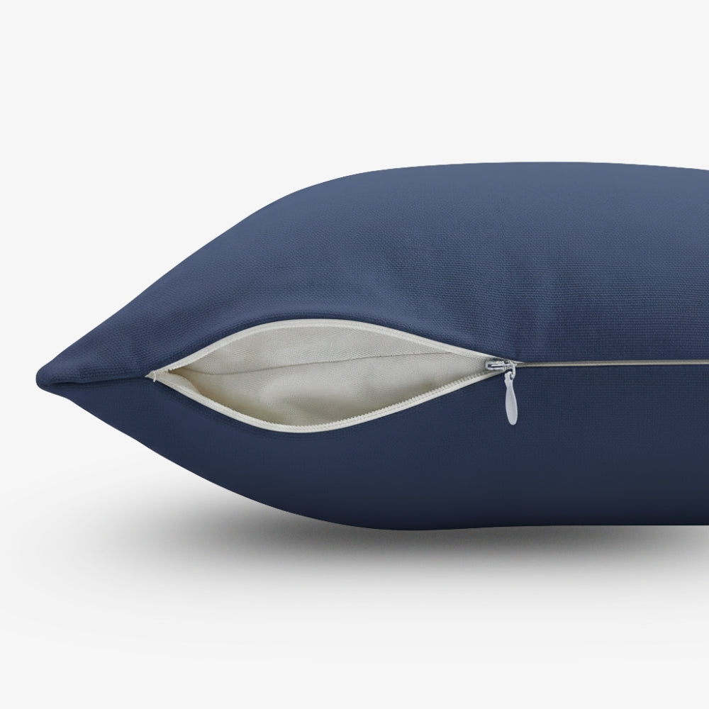 Earthstone Cotton Solid Cushion Covers, Blue