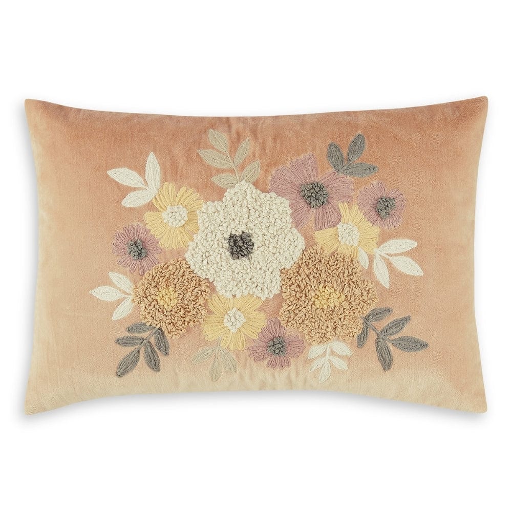 Embroidered Decorative Cushion Cover, Rustic Meadow
