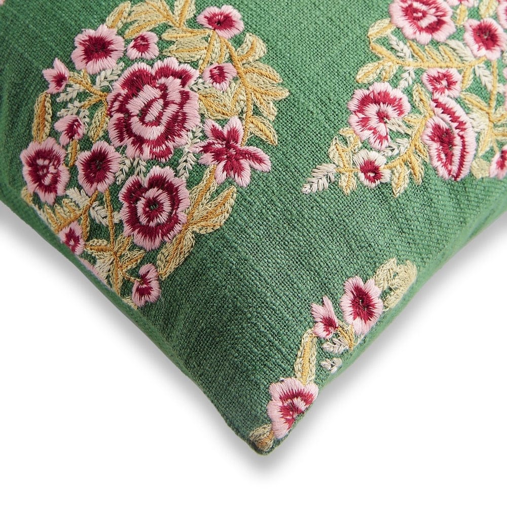 Embroidered Decorative Cushion Cover, Imperial Garland