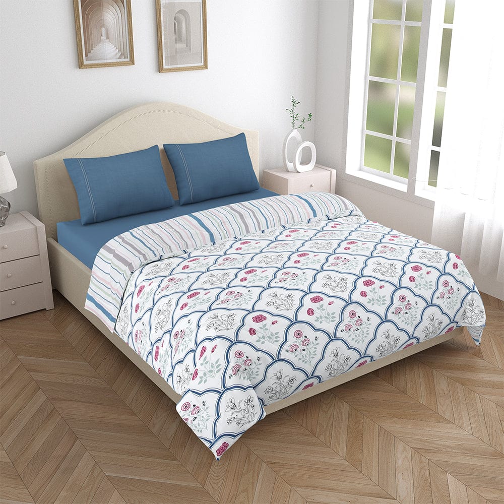 Microfibre Reversible Comforter, Classic Trells