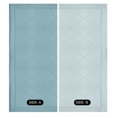 Comfy Flip Solid Reversible Comforter, Sky & Denim (220 GSM)