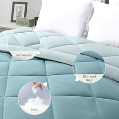 Comfy Flip Solid Reversible Comforter, Sky & Denim - Comforter | haus & kinder