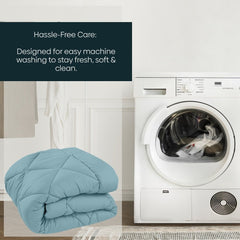 Comfy Flip Solid Reversible Comforter, Sky & Denim - Comforter | haus & kinder