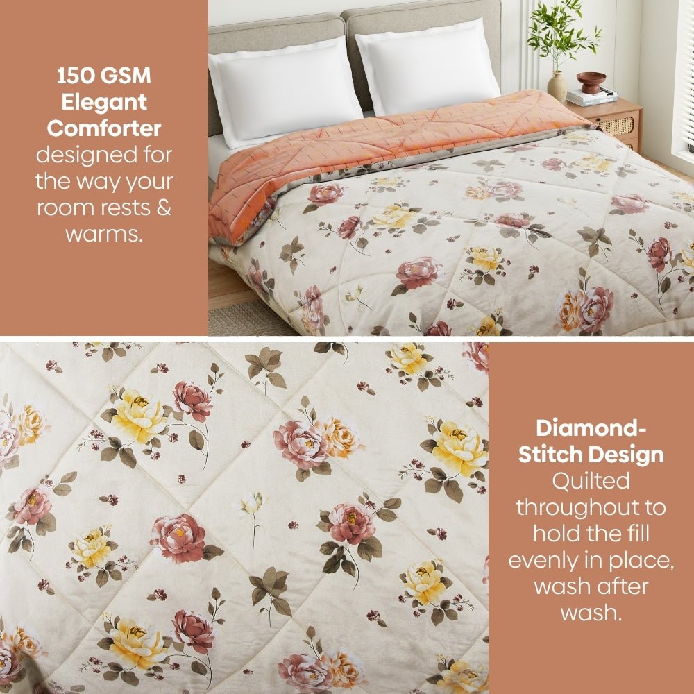 Rosabelle Printed Comforter, (150 GSM) - Comforter | haus & kinder