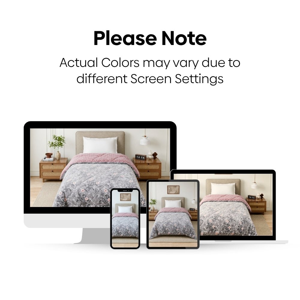 Blush Botanica Printed Comforter, (150 GSM) - Comforter | haus & kinder