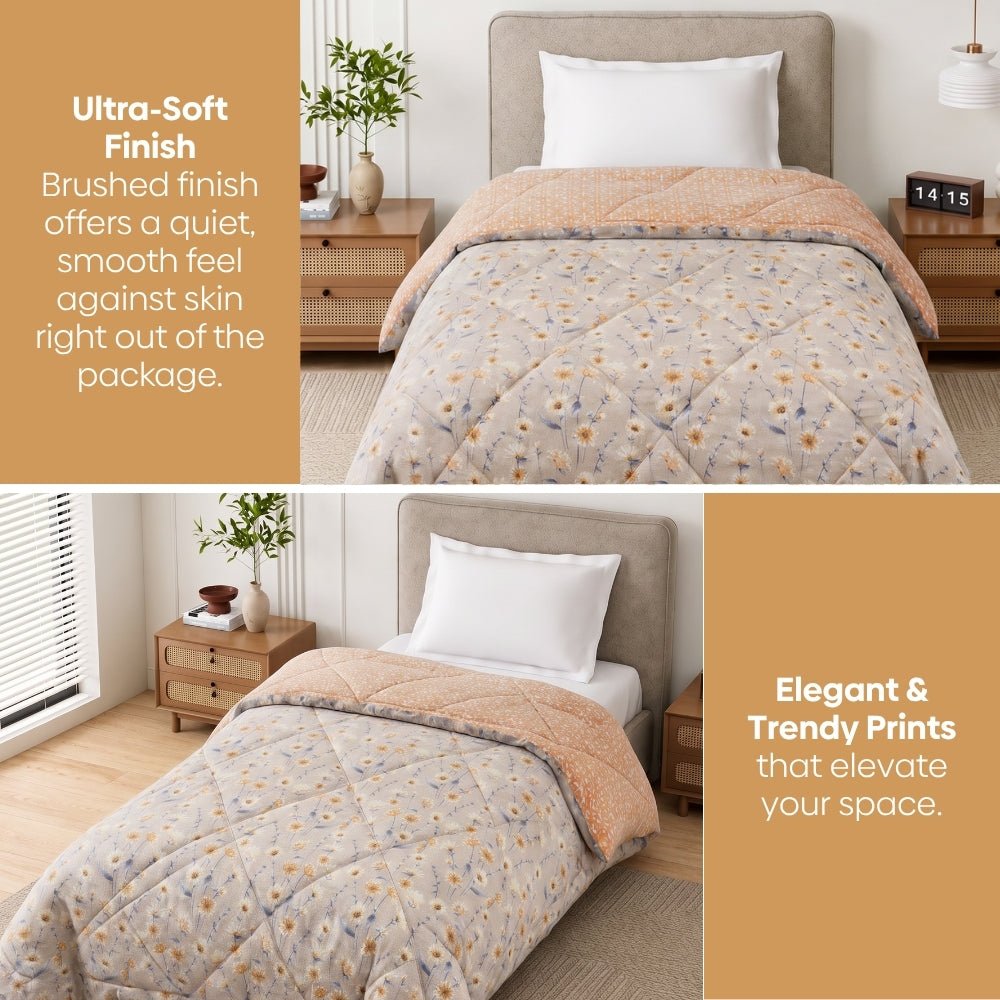 Golden Meadow Printed Comforter, (150 GSM) - Comforter | haus & kinder