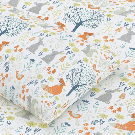 Wrinkle-Free 100% Cotton Single Bedsheet, 200 TC, Cottage Core