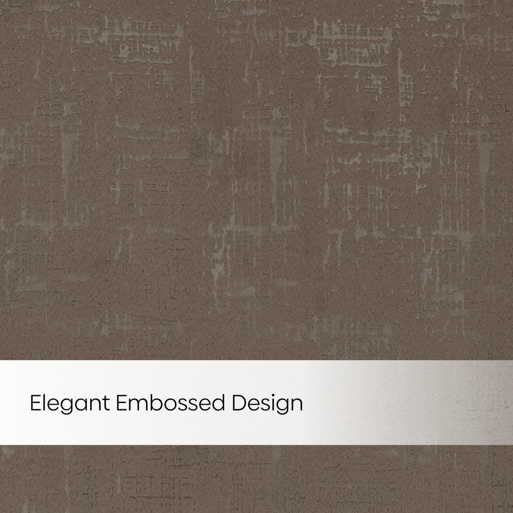 Blackout Solid With Embossed Design Earthveil Pack Of 2 Curtain, Metal Grey