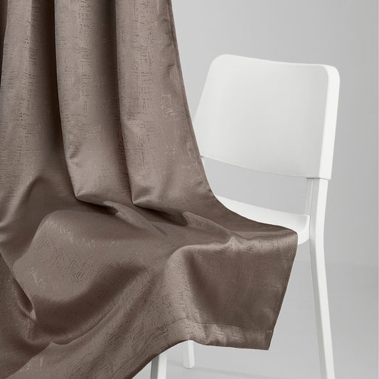 Blackout Solid With Embossed Design Earthveil Pack Of 2 Curtain, Metal Grey