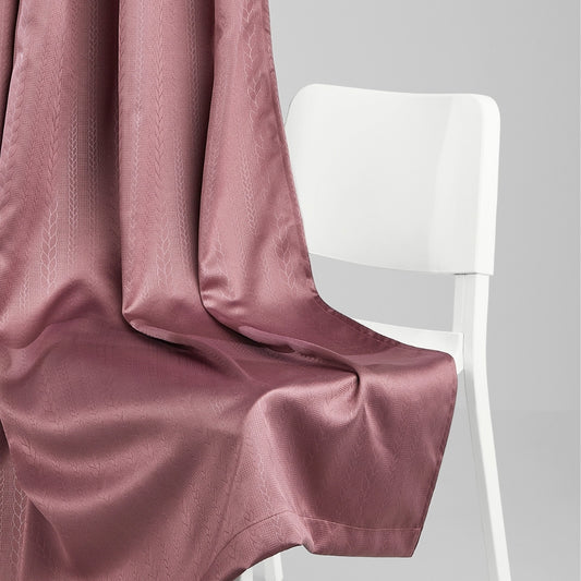 Blackout Solid With Embossed Design Cordova Pack Of 2 Curtain, Rosy