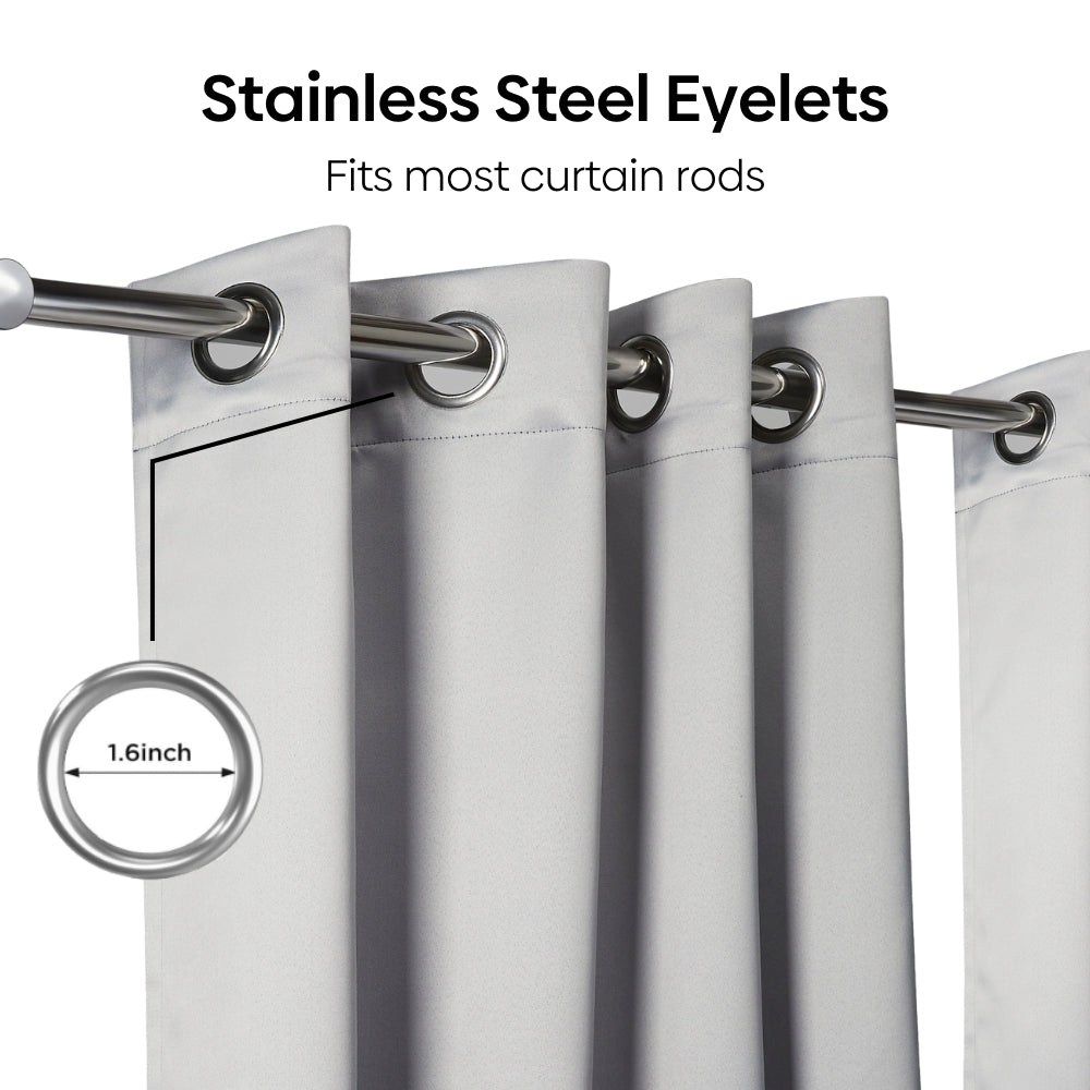 Blackout Panel Digital Printed Pack Of 2 Curtain, Teal