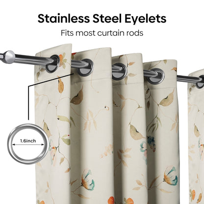 Blackout Panel Digital Printed Pack Of 2 Curtain, Multicolor