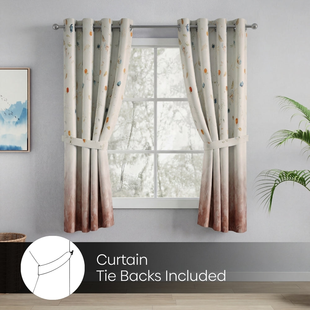 Blackout Panel Digital Printed Pack Of 2 Curtain, Multicolor